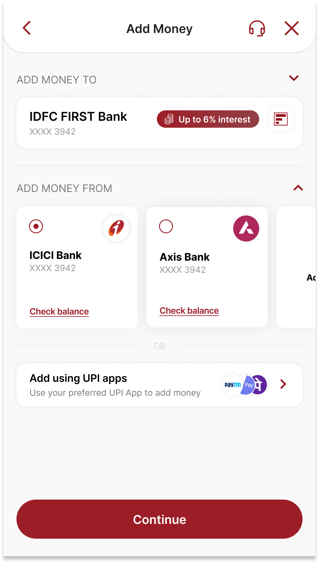 IDFC FIRST · bank app system