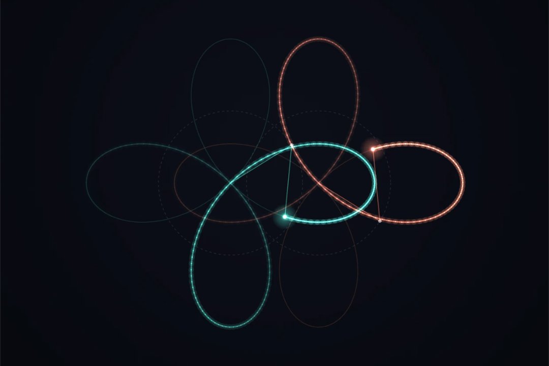 Poi Flowers, four-petal two-hand